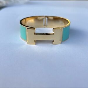 Gold and Turquoise Bracelet